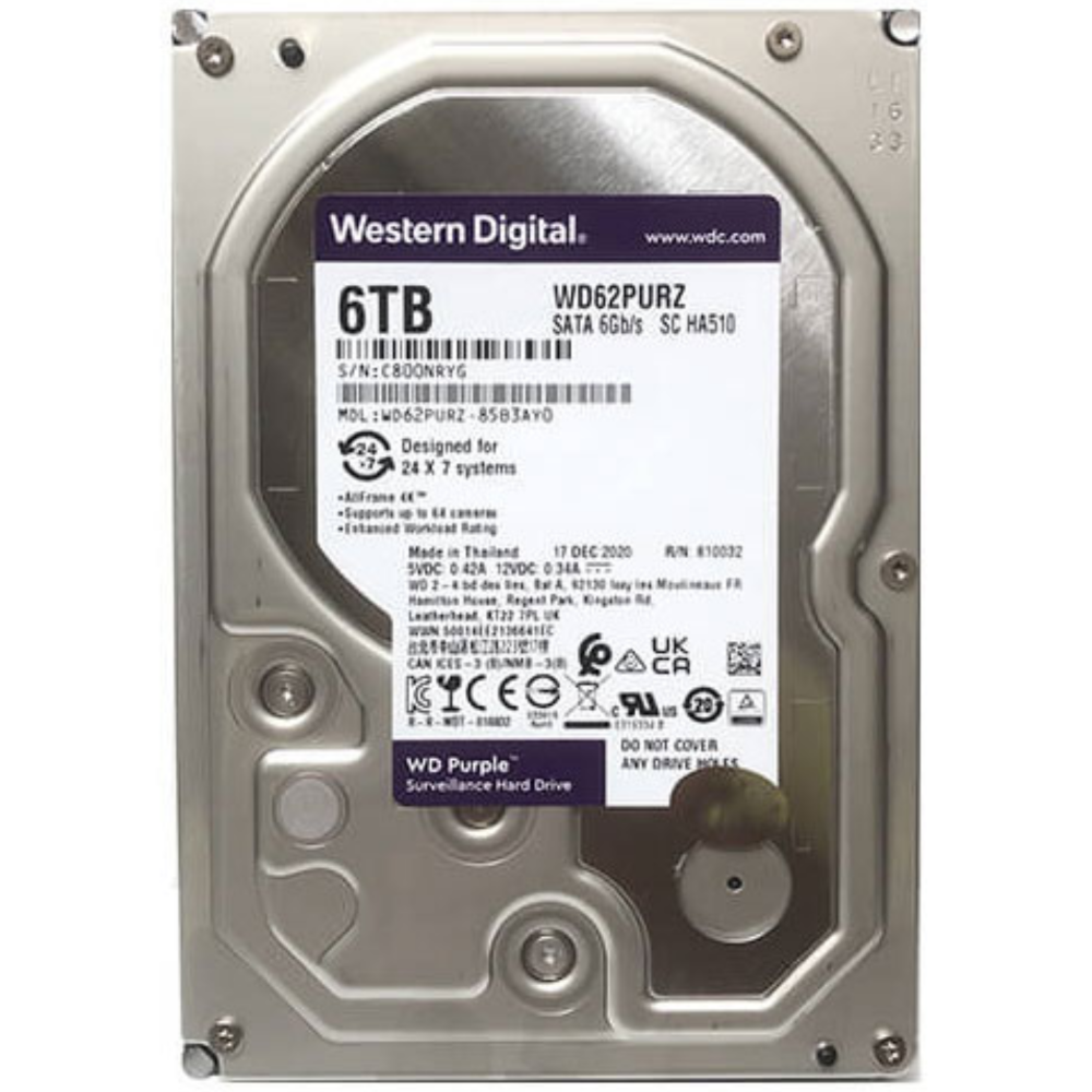 WD PURPLE 6TB GÜVENLİK DİSKİ